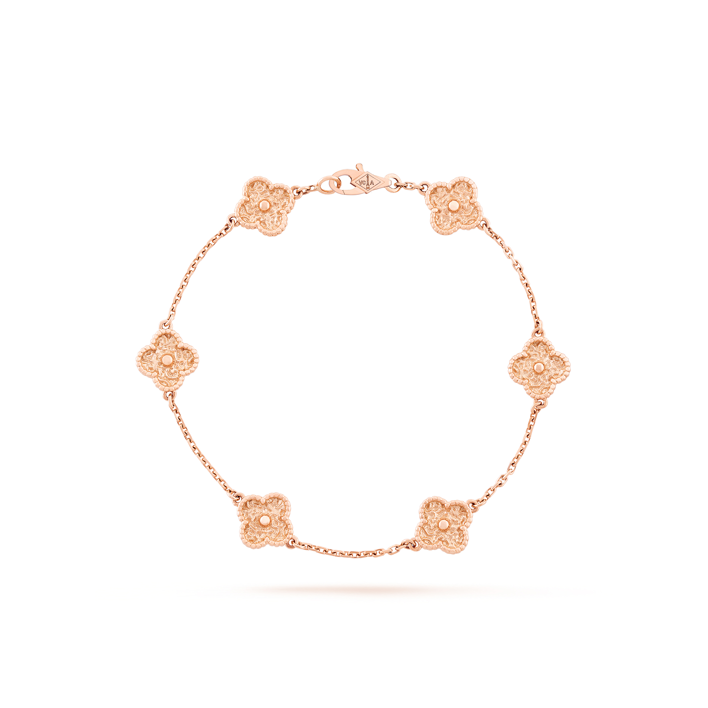 VAN CLEEF ARPELS SWEET ALHAMBRA BRACELET, 6 MOTIFS - ROSE GOLD VCARO8DD00 VAN CLEEF ARPELS SWEET ALHAMBRA BRACELET, 6 MOTIFS - ROSE GOLD VCARO8DD00